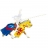 FIGURINE CHEVAL BLEU JAUNE
