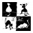 Fox Trot Dessous de plat - Chats : Les silhouettes