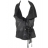 GILET CUIR TOUCHER VELOURS