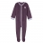 Grenouillère coton bio - Aubergine