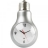 Horloge design ampoule à culot Couleur Argenté Matière Plastique