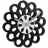 Horloge design noire<a title='composition florale pour la saint-valentin' href='http://www.familyby.com/boutiques/detailCategorie/4211' style='text-decoration:none; color:#333'><strong> fleur</strong></a>