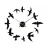 Horloge murale Do It Yourself Black birds