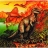 James Hamilton Puzzle 120 pièces carré - Dinosaures : Aux aguets