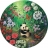 James Hamilton Puzzle 500 pièces - Puzzle rond : Famille panda