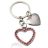 Porte clefs coeur strass