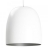 Lampe suspension blanche et argenté Bell