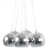 Lampe suspension déco 7 Boules Chromées