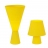 Lampe Up & Down jaune caoutchouc modulable