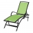 Lit bain de soleil Modulo vert anis