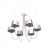 Lustre design Nuage 6 lampes argent Couleur Argent Matière PVC