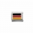Maillons pour bracelet personnalisable acier et or drapeau allem