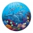 Master Pieces Puzzle 700 pièces - Puzzle rond - Paysages marins : Danse de dauphins