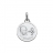 Médaille argent rhodié zodiaque scorpion pour bébé diamantée