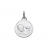 Médaille argent rhodié zodiaque taureau pour bébé diamantée