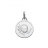 Médaille argent rhodié zodiaque vierge pour bébé diamantée