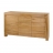 Meuble bas 3 portes en teck massif Cosmos blanchi