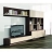 Meuble de salon mural Satin UNE EXCLU ATYLIA Couleur Beige/Wengue texturé/Blanc Matière Mélamine