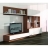 Meuble de salon mural Satin <a title='Tout savoir sur la marque UNE' href='http://cadeau.familyby.com/post/13450813402/la-marque-une-un-maquillage-naturellement-bio-et-beau' style='text-decoration:none; color:#333' target='_blank'><strong>UNE</strong></a> EXCLU ATYLIA Couleur Noyer/Blanc Matière Mélamine