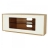 Meuble TV design Demi-lune Couleur Chêne/Blanc Matière Placage bois