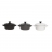 Mini cocottes blanc pur, noir ébène, gris LE CREUSET - 91016308173000