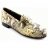 Mocassins FANNY By MEGER 719 Bandeau Reptile Femme Jaune