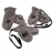 Moufles laine - Gris 9 mois-2 ans (avec pouce)
