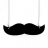Moustache Necklace Black