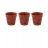 PACK 3 GOBELETS FROISSES ESPRESSO 8CL ROUGE prodes2 Rouge Piment dimension H : 13,7cm x Diam. : 7cm