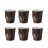 PACK DE 6 GOBELETS BICOLORES ESPRESSO 8 CL BRUN