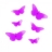 Papillons décoratifs design fuchsia (X12)