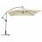 Parasol carré déporté écru avec socle
