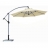 Parasol rond déporté écru avec socle