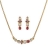 Parure plaqué or collier et boucles d'oreille zirconias blancs v