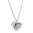 Pendentif 3 coeur argent nacre et pierres blanches