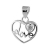 Pendentif argent coeur 'love'