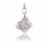 Pendentif argent nacre rose et oxydes