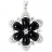 Pendentif argent oxyde et onyx