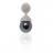 Pendentif argent, oxydes et imitation perle noire