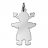 Pendentif argent petite fille