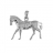 Pendentif argent rhodié cheval