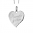 Pendentif argent rhodié coeur gravé maman je t'aime