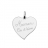 Pendentif argent rhodié coeur gravé maman on t'aime