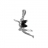 Pendentif argent rhodié danseuse ailes pierres noires