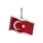 Pendentif argent rhodié drapeau turquie