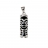 Pendentif argent Tiki onyx 21mm