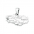 Pendentif carte Bretagne en argent rhodié