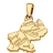 Pendentif carte midi pyrenees plaqué or