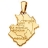 Pendentif carte poitou charente plaqué or