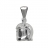 Pendentif casque pompier argent